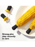 OXO Yellow/Black corn cob holders set of 8, imported from the UK