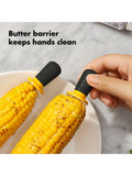 OXO Yellow/Black corn cob holders set of 8, imported from the UK