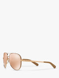 Michael Kors aviator sunglasses gold mirror pink 59mm (British brand)