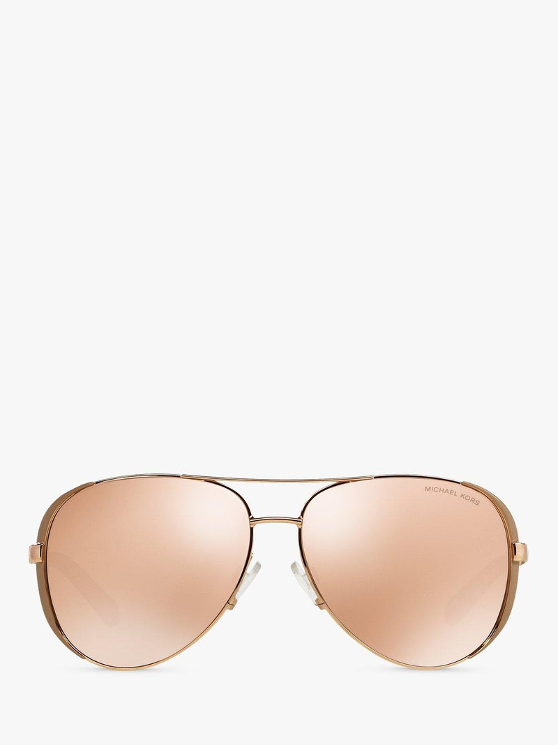 Michael Kors aviator sunglasses gold mirror pink 59mm (British brand)