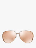 Michael Kors aviator sunglasses gold mirror pink 59mm (British brand)