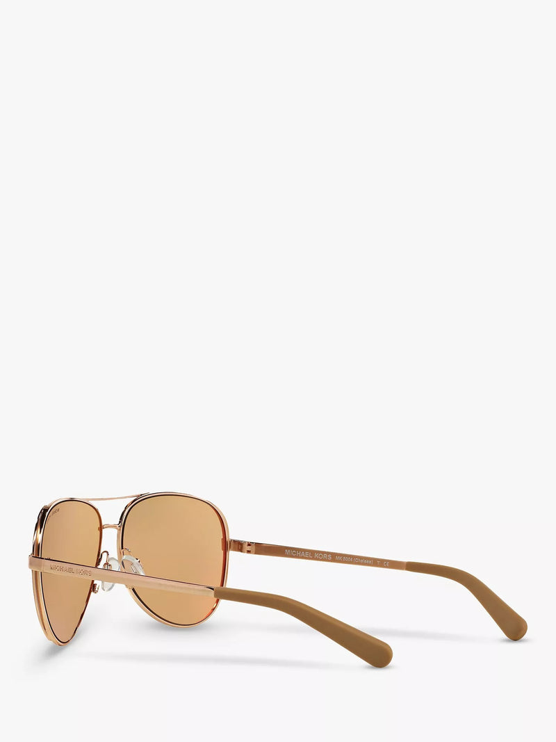 Michael Kors aviator sunglasses gold mirror pink 59mm (British brand)