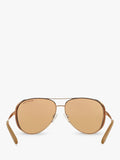 Michael Kors aviator sunglasses gold mirror pink 59mm (British brand)