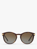 Michael Kors women's polarised round sunglasses tortoise brown gradient, UK version