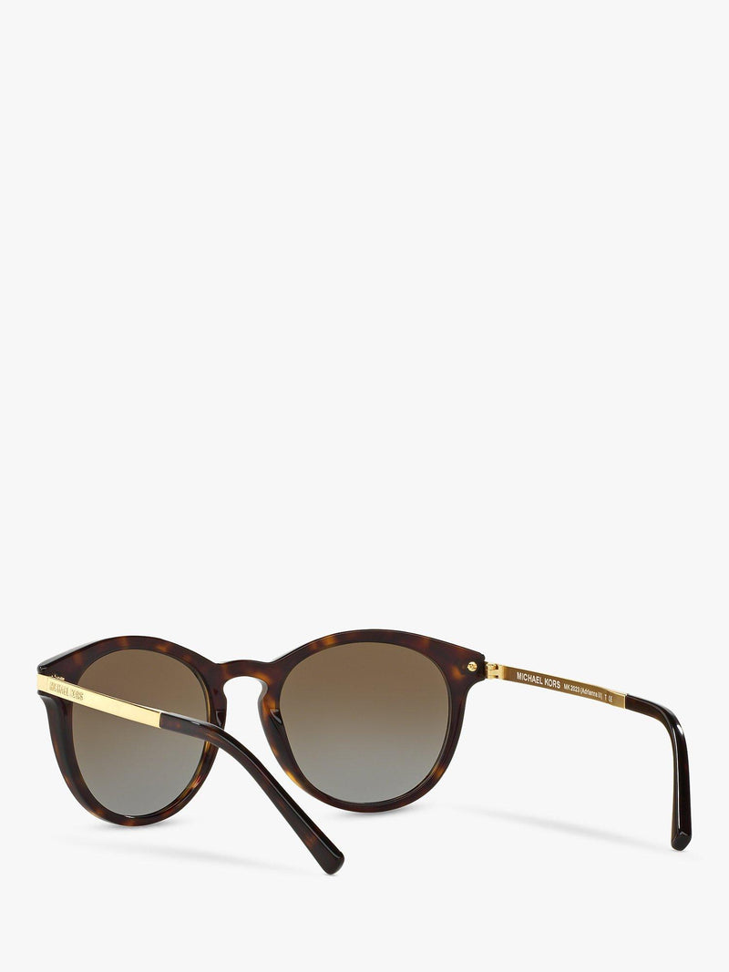Michael Kors women's polarised round sunglasses tortoise brown gradient, UK version
