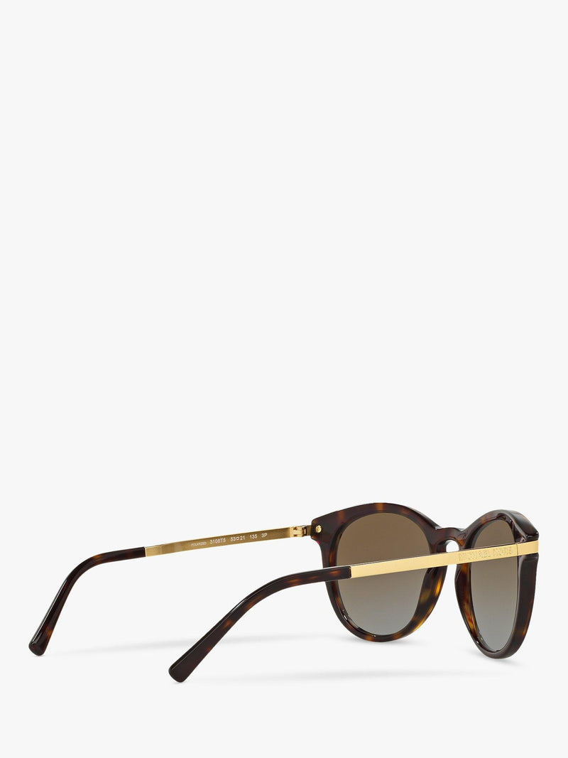 Michael Kors women's polarised round sunglasses tortoise brown gradient, UK version