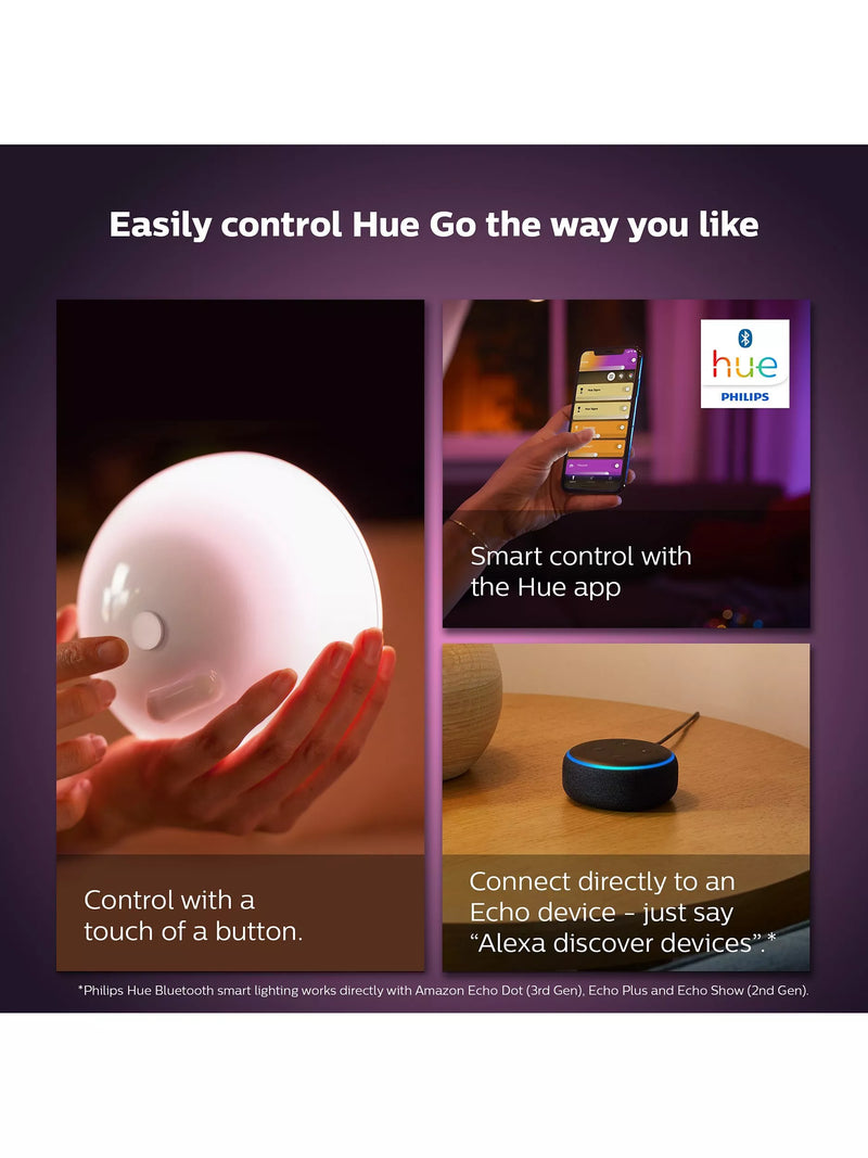 Philips Hue Go multi-colour portable smart light - British product