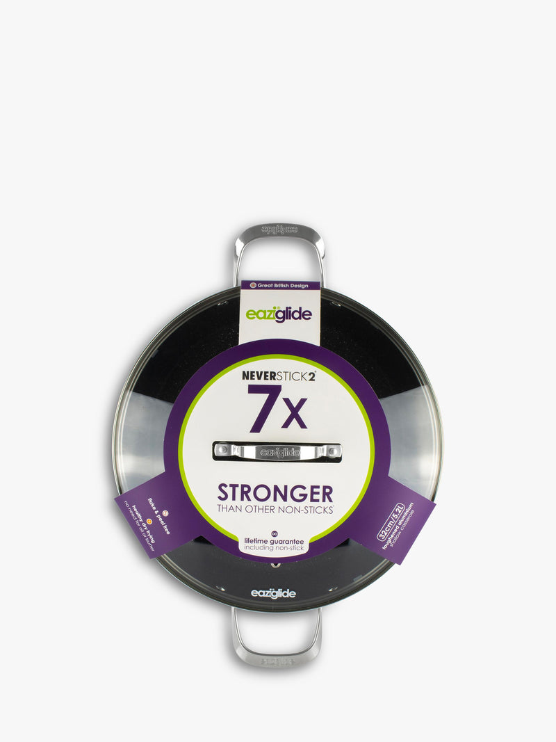 Eaziglide Neverstick2 Aluminium Non-Stick Shallow Casserole 32cm - British product