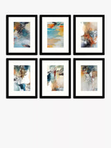 John Lewis John Lewis Natasha Barnes Painterly Abstract Framed Print Set of 6, 43.5 x 33.5cm, Multi- Buy online at McGrocer