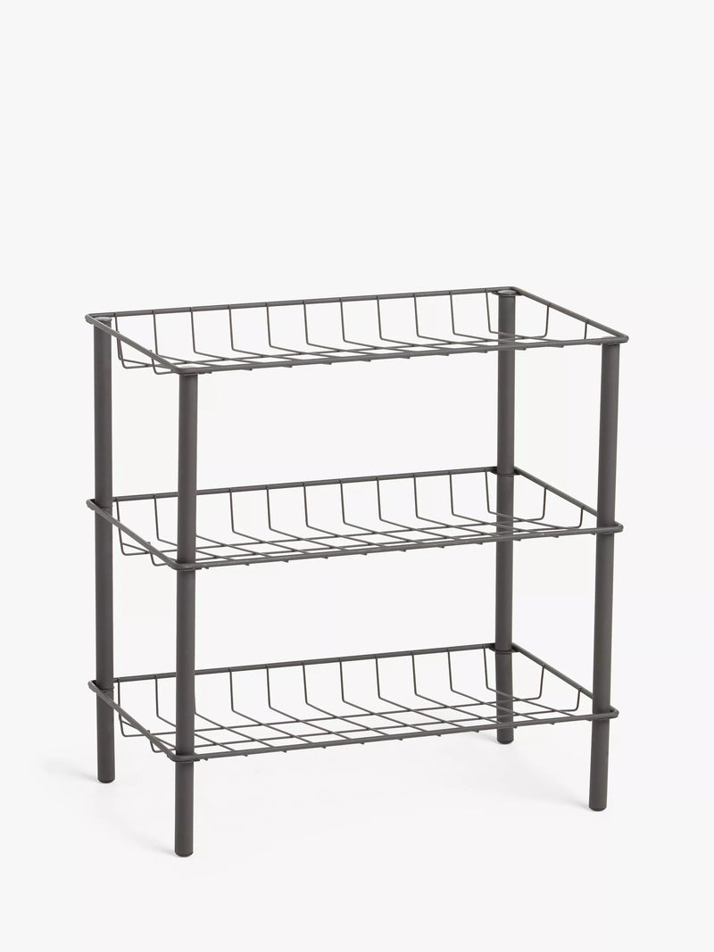 John Lewis narrow shoe rack grey - British product