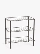 John Lewis John Lewis Narrow Shoe Rack Grey- Buy online at McGrocer