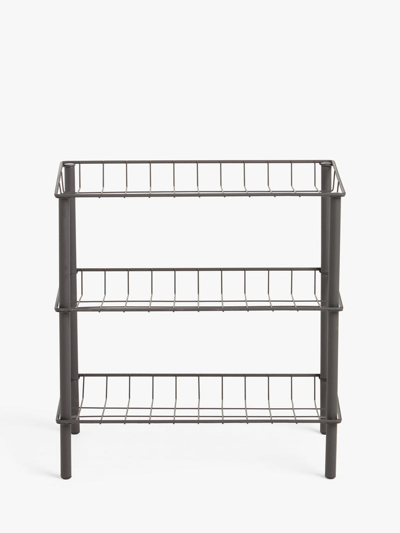 John Lewis narrow shoe rack grey - British product