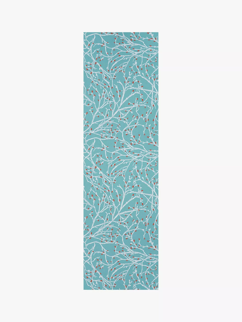 Osborne & Little Twiggy Wallpaper, Duck Egg/Terracotta