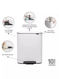 Brabantia Bo pedal recycling bin 30L - British product