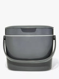 OXO large food waste compost caddy 6.6L in grey and mineral, imported from the UK