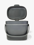 OXO large food waste compost caddy 6.6L in grey and mineral, imported from the UK