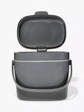 OXO large food waste compost caddy 6.6L in grey and mineral, imported from the UK