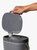 OXO large food waste compost caddy 6.6L in grey and mineral, imported from the UK