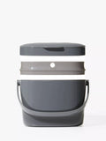 OXO large food waste compost caddy 6.6L in grey and mineral, imported from the UK