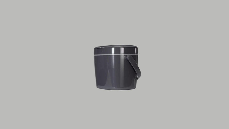 OXO large food waste compost caddy 6.6L in grey and mineral, imported from the UK
