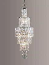 John Lewis Impex New York Crystal Chandelier Ceiling Light, Clear/Chrome- Buy online at McGrocer