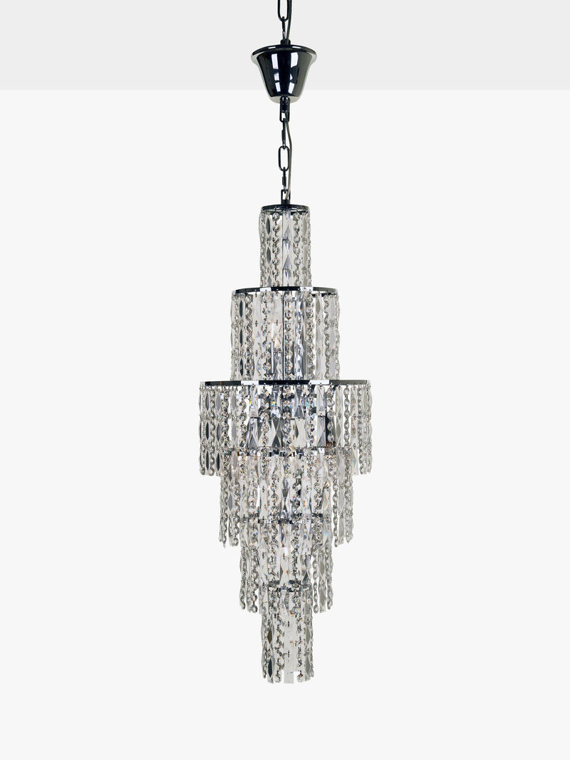 Impex crystal chandelier ceiling light clear chrome, UK version