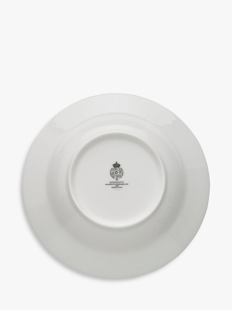 Royal Worcester Serendipity soup bowls 23.5cm set of 4 (British brand)