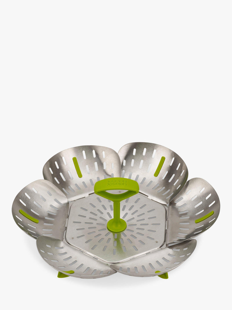 Joseph Joseph Bloom stainless steel folding steamer basket Silver, UK version