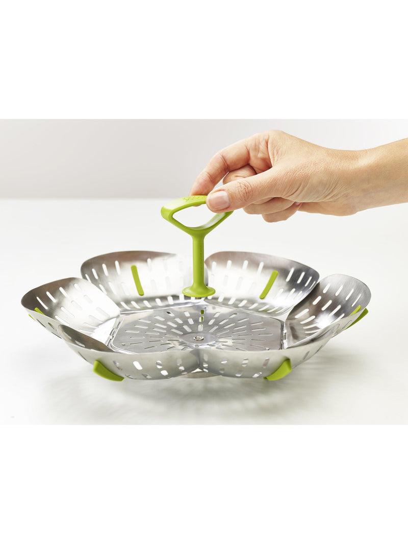 Joseph Joseph Bloom stainless steel folding steamer basket Silver, UK version