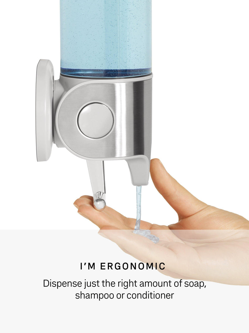 Simplehuman wall-mounted shower soap pump dispenser Single (British brand)