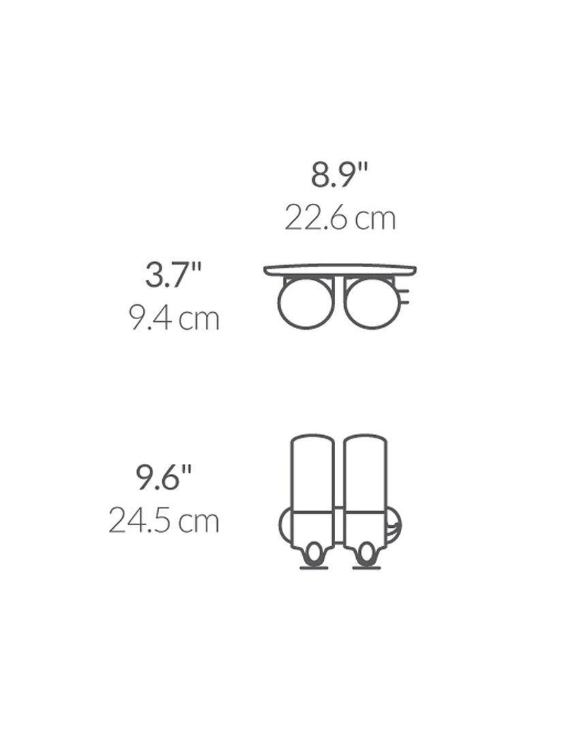 Simplehuman wall mounted soap dispenser double, imported from the UK