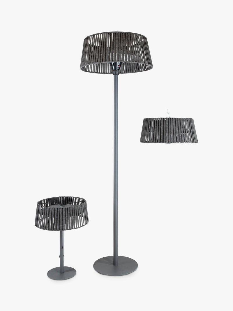 Kettler Kalos Plush grey table top patio heater, UK version