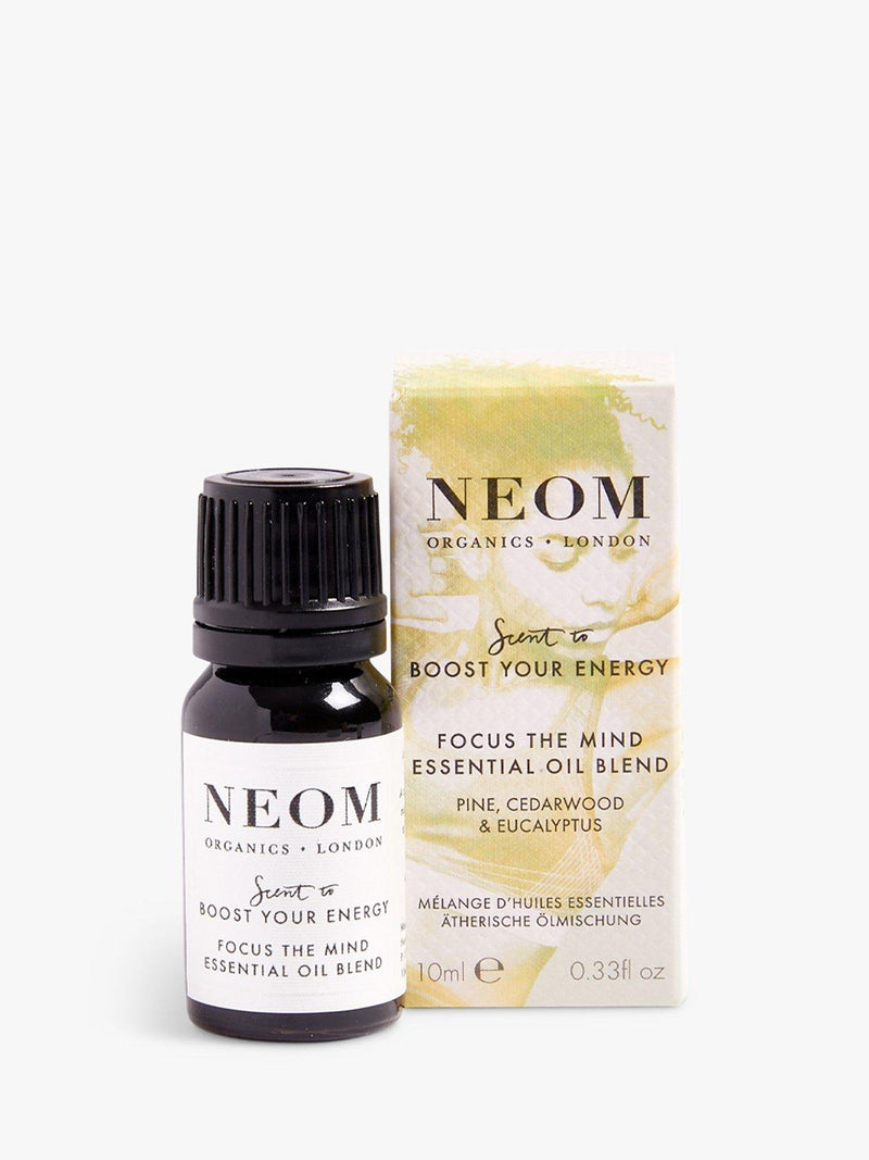 NEOM Focus The Mind essential oil blend for mental clarity, 10ml, imported from the UK