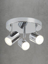 Next Searchlight Chrome Rollo 3 Light Spot Ceiling Light- Buy online at McGrocer