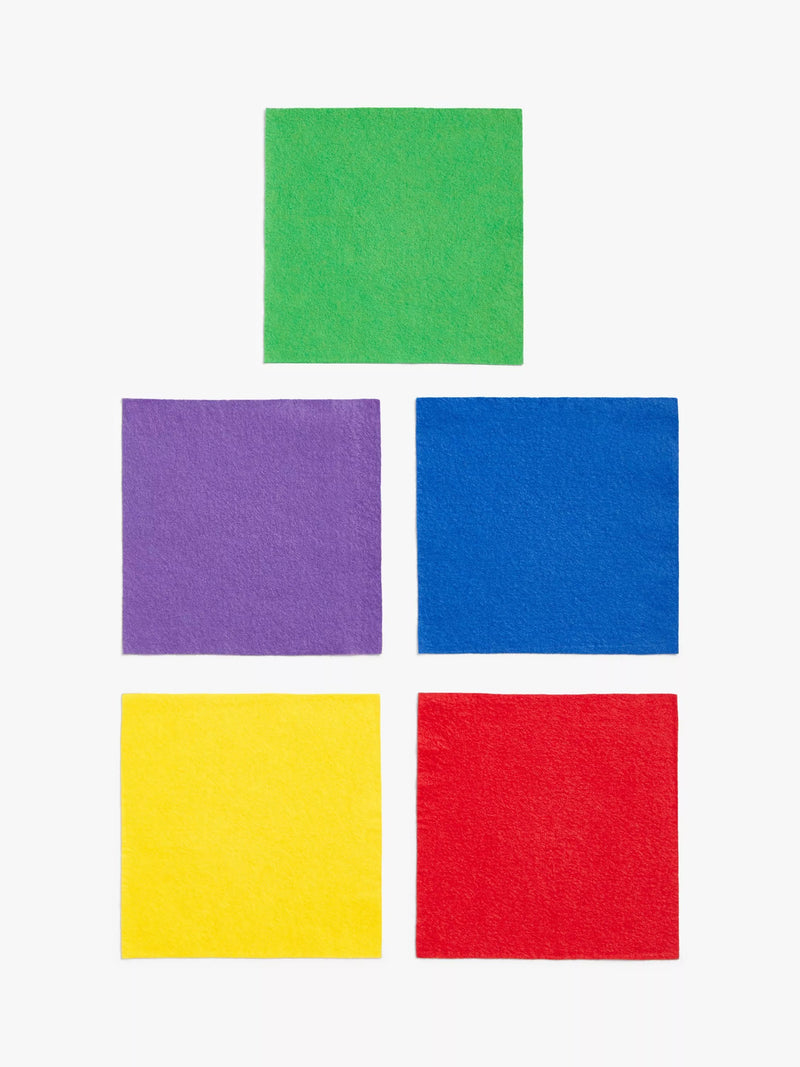 Habico bright felt squares 15cm pack of 10, UK version