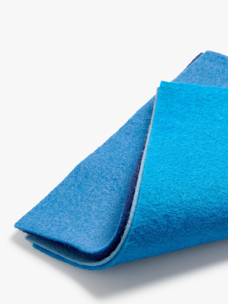 Habico felt fabric squares blue 6x6 inches - British product