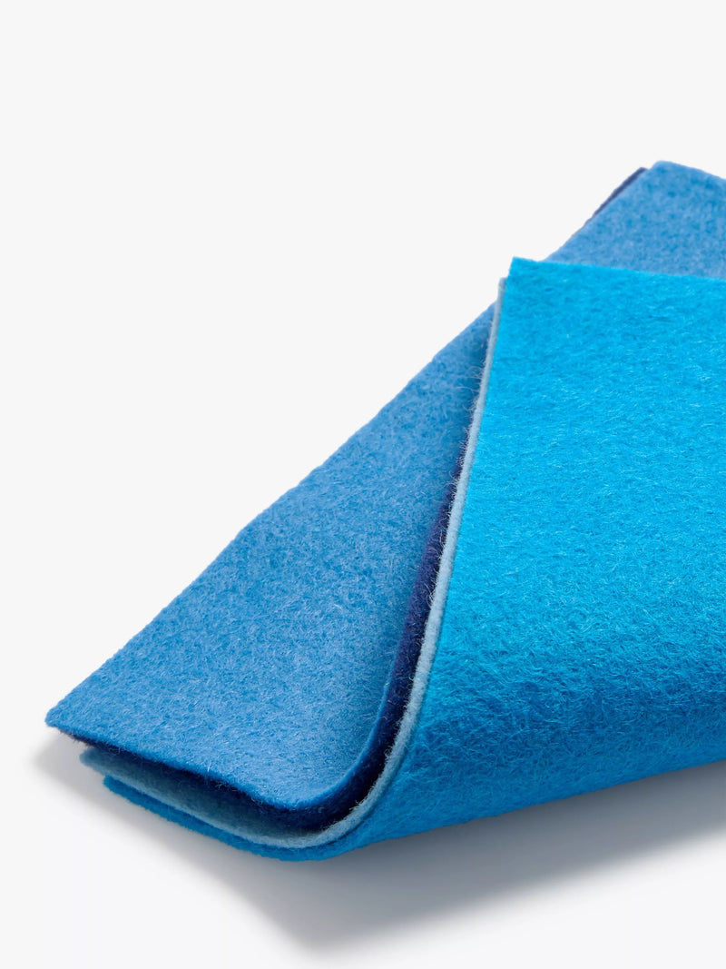 Habico felt fabric squares blue 6x6 inches - British product
