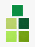 Habico felt fabric squares green pack of 10, imported from the UK