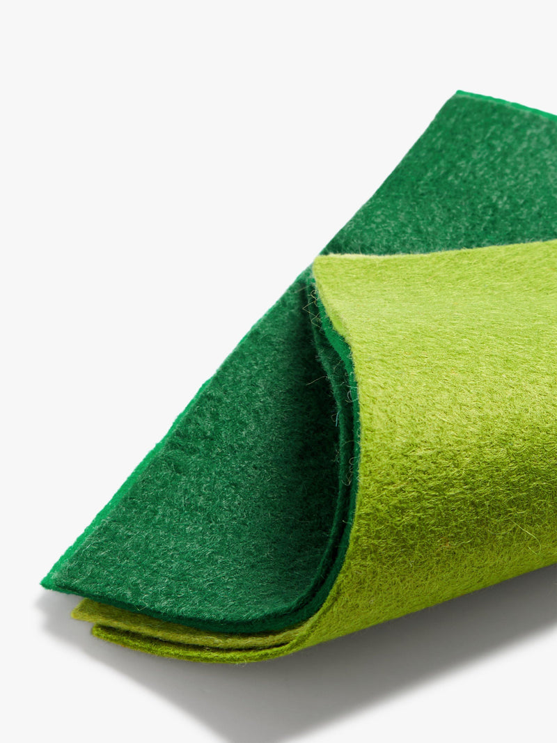 Habico felt fabric squares green pack of 10, imported from the UK