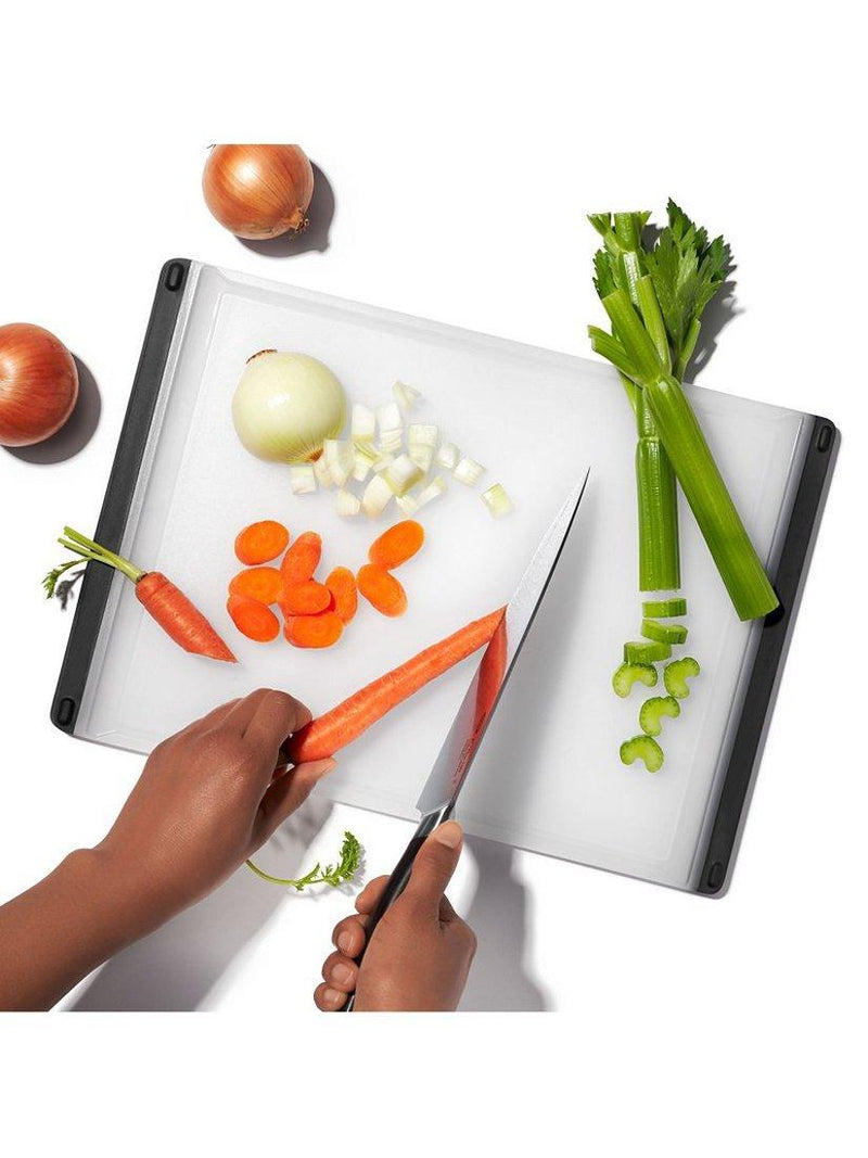 OXO Good Grips large plastic cutting board white (British brand)