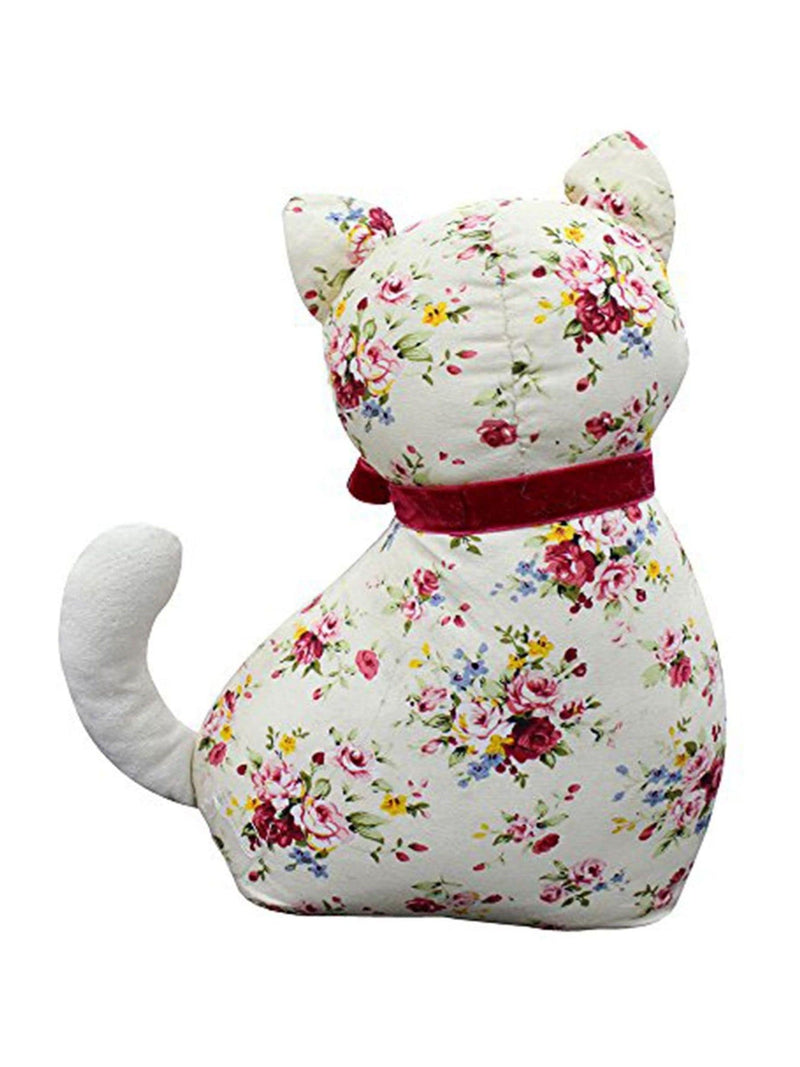 Riva Home Red Vintage Floral Cat Doorstop, imported from the UK