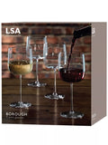 LSA International Borough red wine glasses set of 4, 450ml clear, UK version