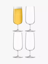 John Lewis LSA International Borough Pilsner Beer Glasses Set of 4 440ml Clear- Buy online at McGrocer