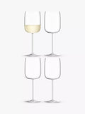 LSA International Borough white wine glasses 380ml set of 4 (British brand)