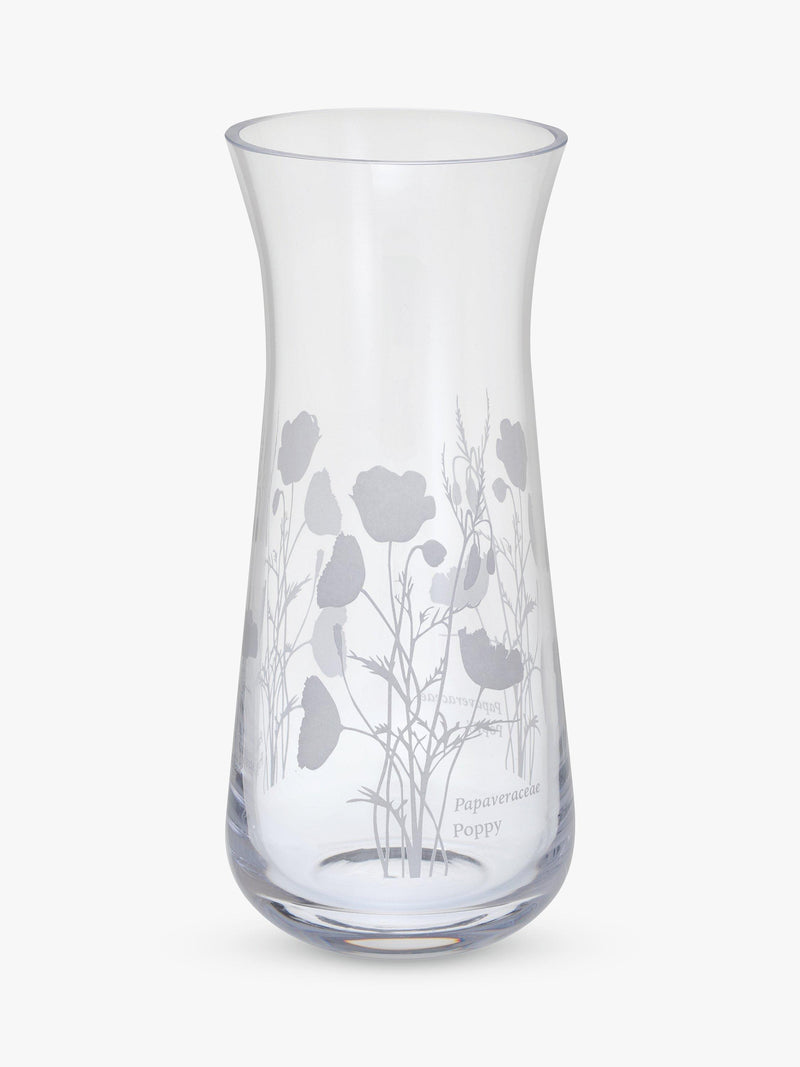 Dartington Crystal Bloom Poppy Vase Clear 18cm - British product