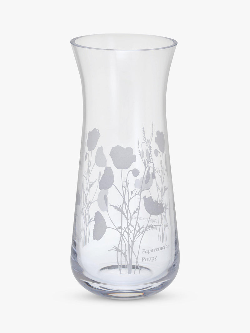 Dartington Crystal Bloom Poppy Vase Clear 18cm - British product