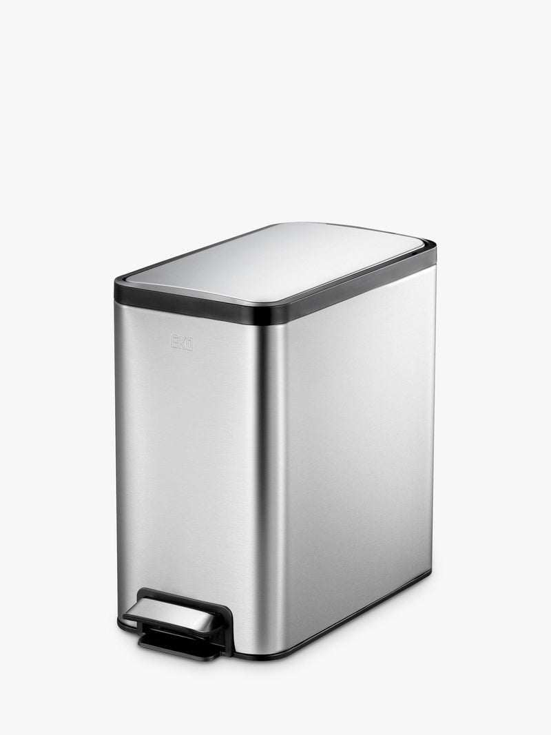 EKO Ecoslim stainless steel pedal bin 8L - British product