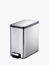 John Lewis Stainless Steel Slim Pedal Bin 8L for Small Spaces- Buy online at McGrocer