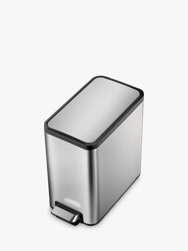 EKO Ecoslim stainless steel pedal bin 8L - British product