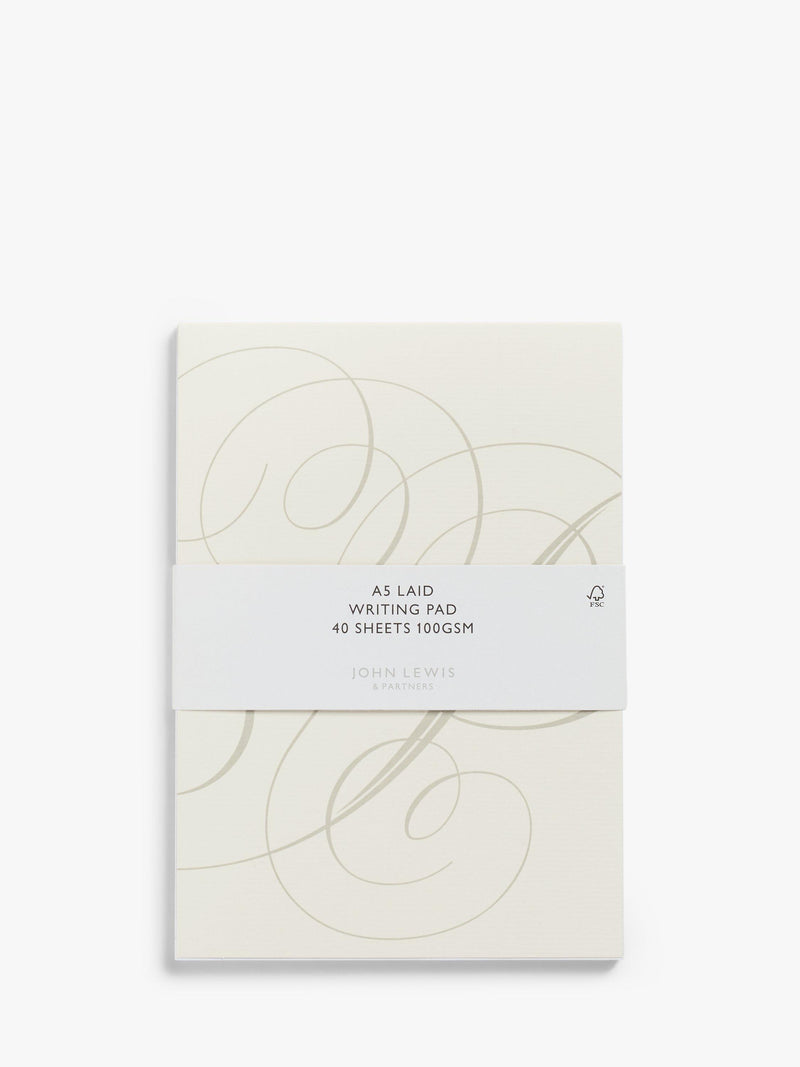 John Lewis A5 laid writing pad, UK version